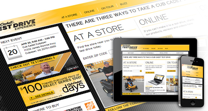 Cub Cadet Experience Micro-site