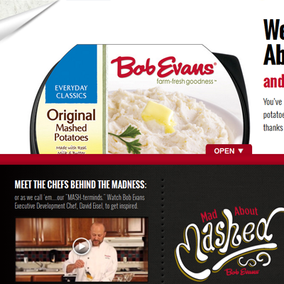 Bob Evans Mashtini Micro-Site