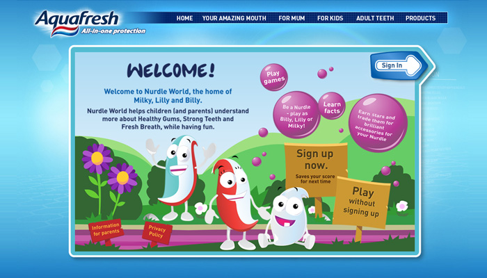 Aquafresh Global Websites