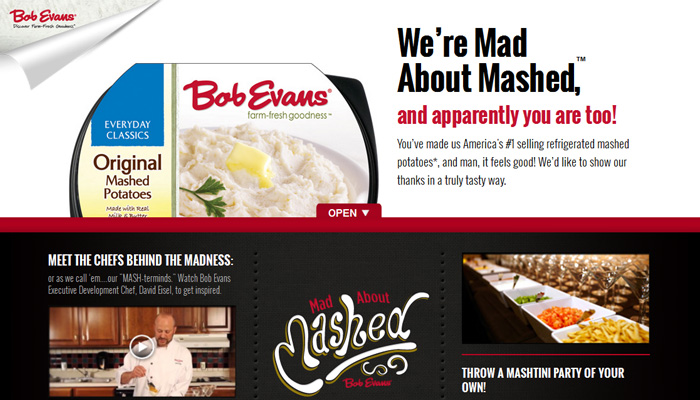 Bob Evans Mashtini Micro-Site